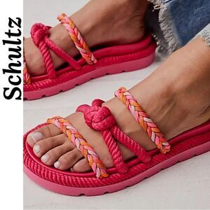 FREE PEOPLE BY SCHULTZ MEL SPORTY SANDALS NWT IN PINK SIZE 9.5